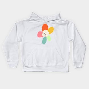 Sunshine Rainbow Flower Dog Kids Hoodie